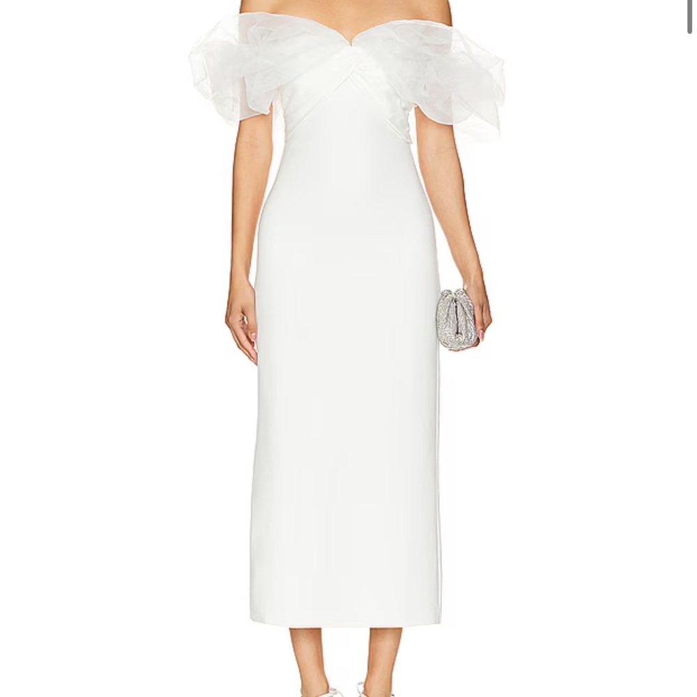 REVOLVE WHITE MIDI DRESS BRIDAL
